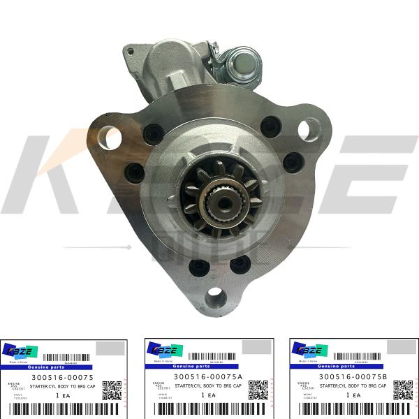 KBZE 300516-00075 DOOSAN DAEWOO 39MT 300516-00075A 300516-00075B 24V 7.0KW 11T STARTER MTOR ASSY FOR DH340 DH470 DX500 DX420
