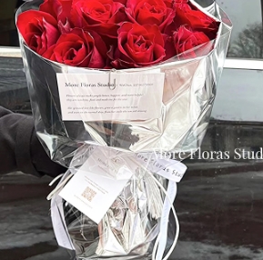 Waterproof BOPP Silver Reflective Metal Mirror Florist Wrapping Paper Floral Flower Bouquet Packing Paper