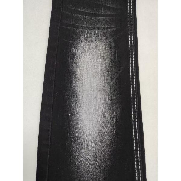 Haute teneur en spandex 72%Cotton Siro Yarn Cross Slub Denim Fabric Noir/Noir Pour les jeans