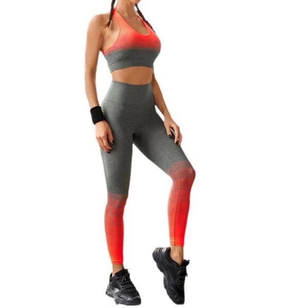 Градиента влаги костюма йоги Sportswear костюм спорт быстрого сухого Breathable безшовный