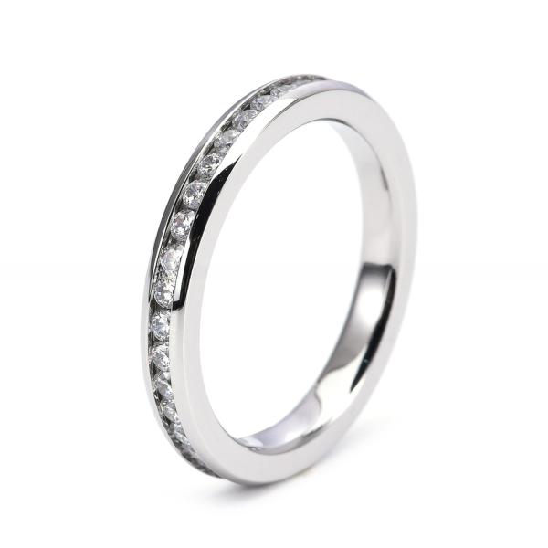 Wedding Rose Gold Black Tungsten Carbide Ring Plating Polished With Sandstone Inlay