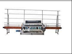 Glass Linear Bevel Edge Grinding Machine 9 Grinding Heads High Processing Efficiency