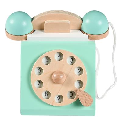 Ofícios de madeira inacabados Edcuation adiantado interativo do telefone do seletor para crianças