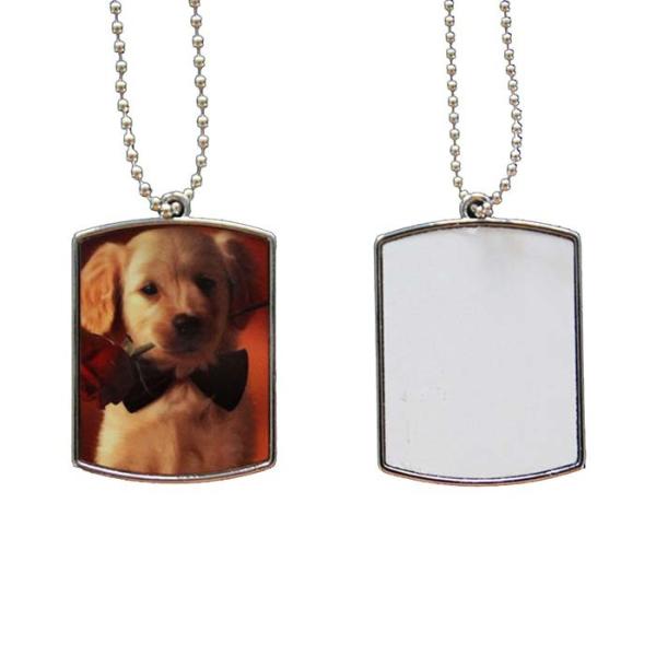 Personalized Double Sided Metal Sublimation Dog Tags For Sublimation Photos Printing