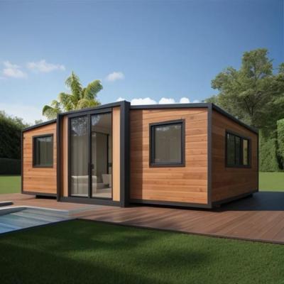 Couleur bois extensible Hosue disposition pour 2 chambres avec salle de bain et cuisine