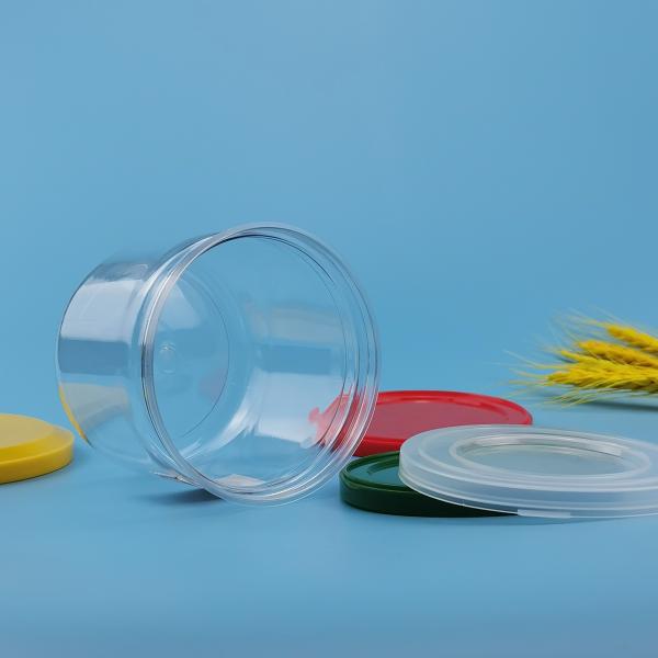 Plastic 340ML Peel Off 22g Plastic Cookie Jar Containers