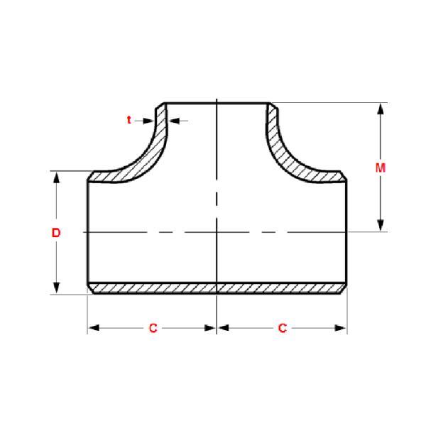 АСТМ 403 1 1/2» тройник ИСО9001 2008 равного штуцера трубы 304 сварных соединений встык