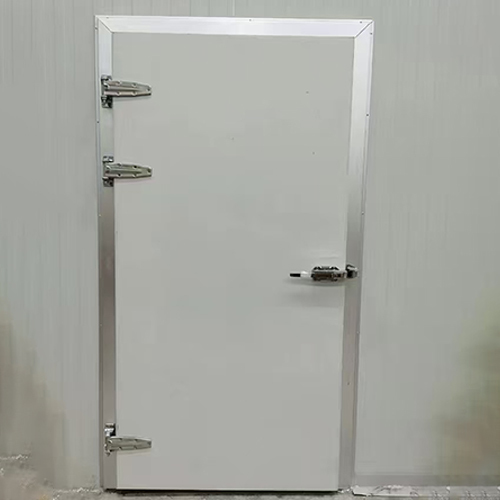 304 Stainless Steel Cold Storage Door Heavy Duty Single Leaf Semi Recessed Hinged Swing Door