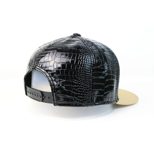 3D Embroidery PU Flat Brim Snapback Hats / Hip Hop Fluorescent Cap