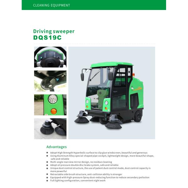 DQS19B Eco-Friendly Half-Closed Automatic Floor Sweeper for Industrial Cleaning Process