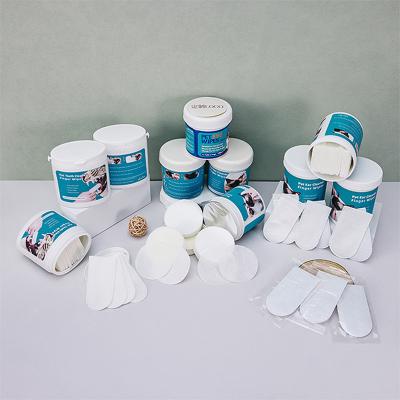 Des lingettes sèches et humides pour animaux de compagnie de 4,5 cm, 5 cm, 5,5 cm et 6 cm. Des serviettes de nettoyage pour dents de chien.