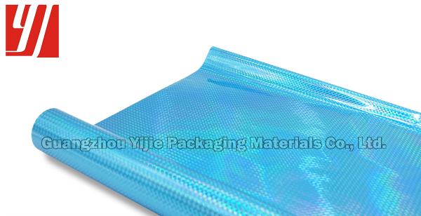 OEM gravado do teste padrão folha holográfica azul de 12 mícrons