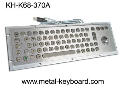 Teclado de computador industrial resistente do vândalo com trackball, metal do teclado do à prova de água