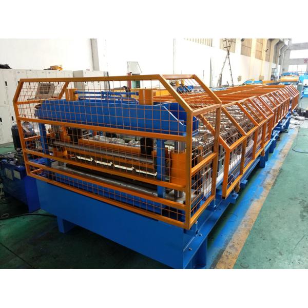 Trapezoidal Roofing Sheet Roll Forming Machine With Manual Pre - Cutting Device