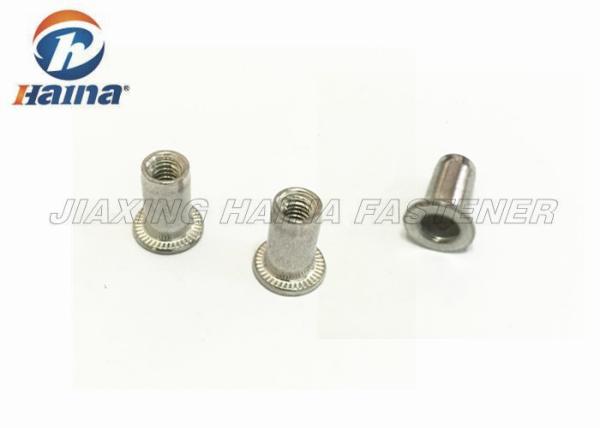 Aluminum Round Body  M4 M6 M8 Flat Head  Blind Rivets Nuts Without Knurled