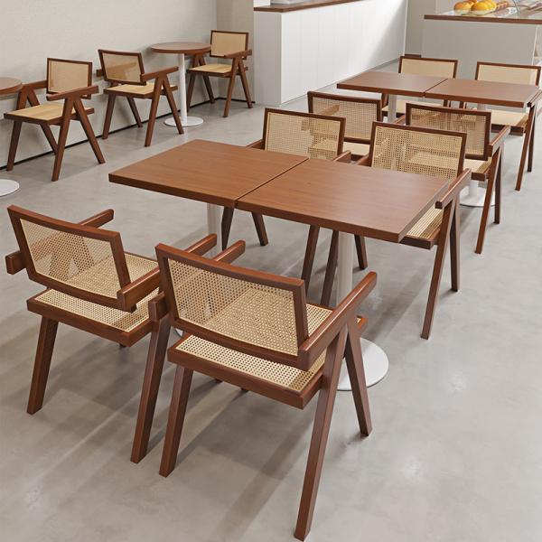 Round Square PANEL Wood Style Rack Study Table for Modern Design Dining Hall and Cafe Restaurant Eating