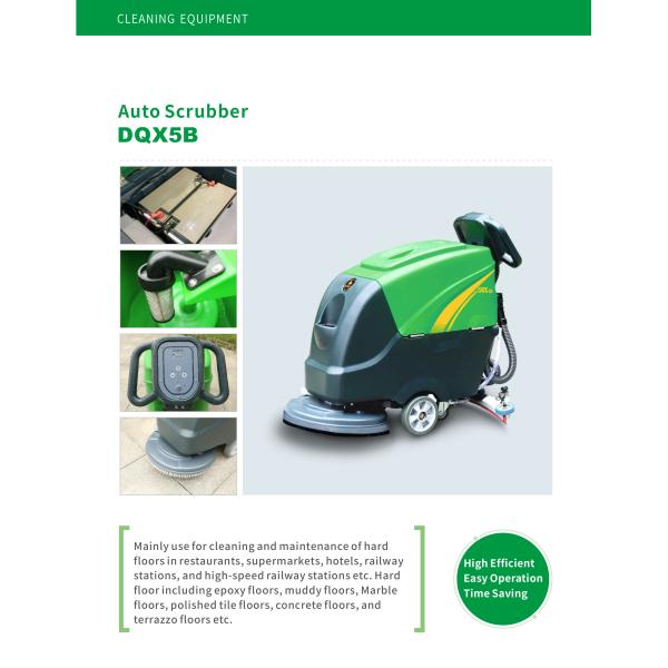 CleanHorse Walk-Behind Electric Floor Scrubber for 510mm Cleaning Width and Low Noise