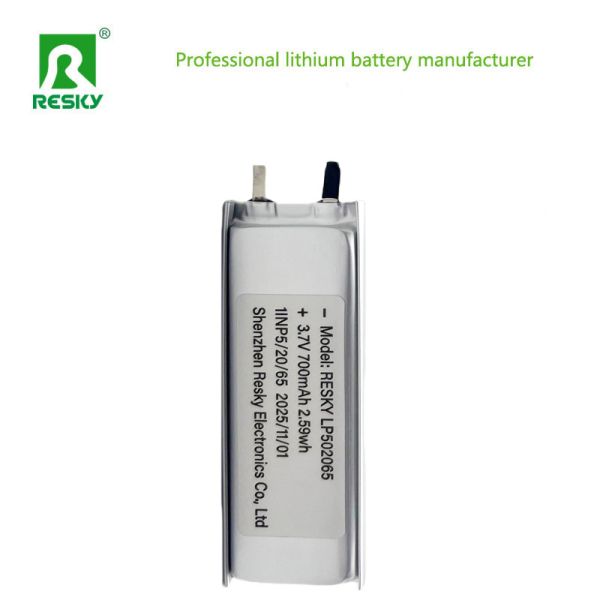 Li-polymer Battery Cell 502065 3.7V 700mAh 2.59wh Rechargeable Lithium Batteries