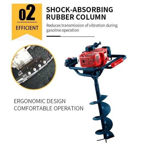 High Digging Power Small Type Garden Hole Tools Gasoline Earth Auger Drill Auger 7-80CM