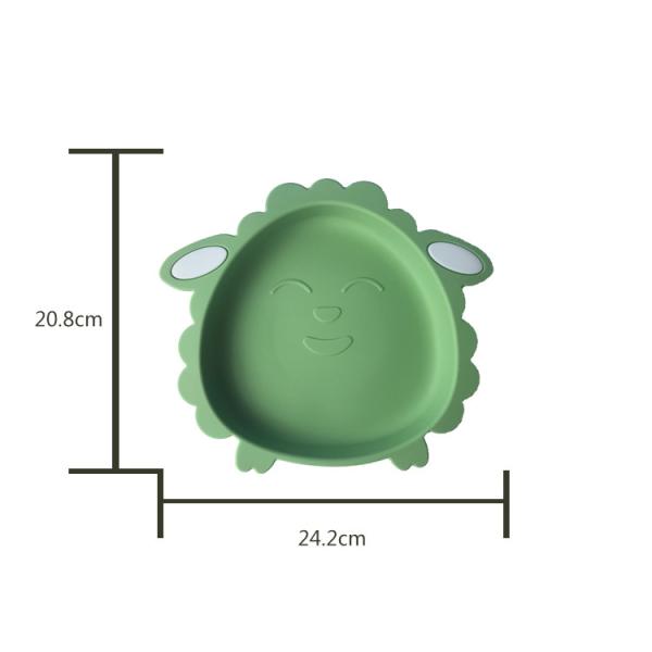 Sheep Divided Safe Infant Food Plate Baby Silicone Led Weaning Feeding For Toddlers