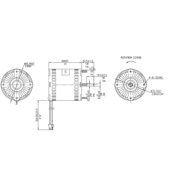 3.3 дюйма Диаметр затененный столб Мотор / ванная кухня Моторы холодильного вентилятора