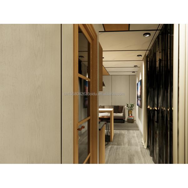 Hôtel 20 pieds Mini panneau de sandwich amovible en acier préfabriqué Pack plat préfabriqué Petit kit de maison de jardin modulaire