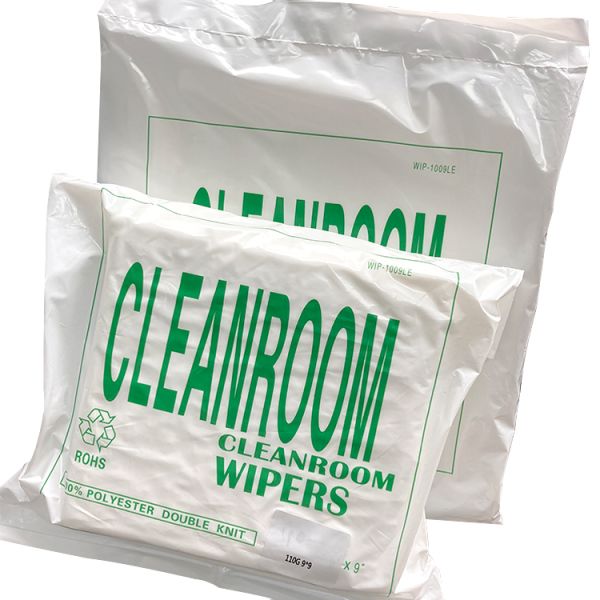 9x9 100% Polyester Double Knit Microfiber Cleanroom Wiper