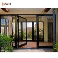 Anti Theft  Exterior Aluminum Hinged Patio Door For Shower
