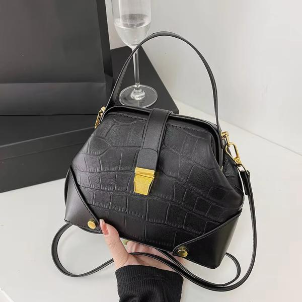 Young Ladies' Must-Have CANDY Pattern PU Leather Lock Bag with Fashion Design