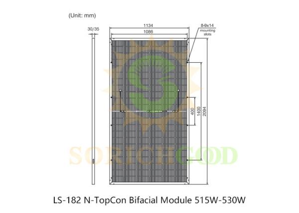 515W Monocrystalline Silicon Panels For Low Light Energy Production