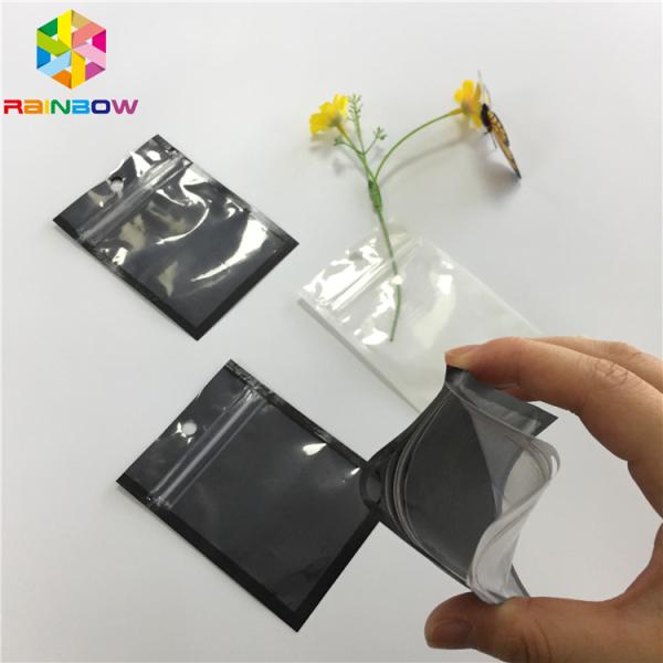 Heat Sealed Foil Packaging Bags Custom Printing One Side Clear Transparent Resealable