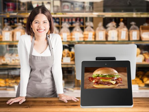 External 58mm or 80mm Thermal Receipt Printer Supported Capacitive Touch Panel POS Machine for Restaurants