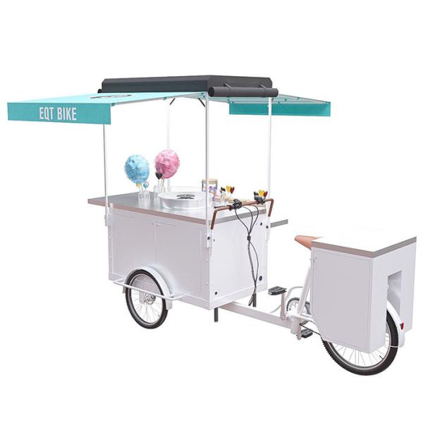Eco - carro móvel amigável do petisco do algodão doce com consumo de baixa energia