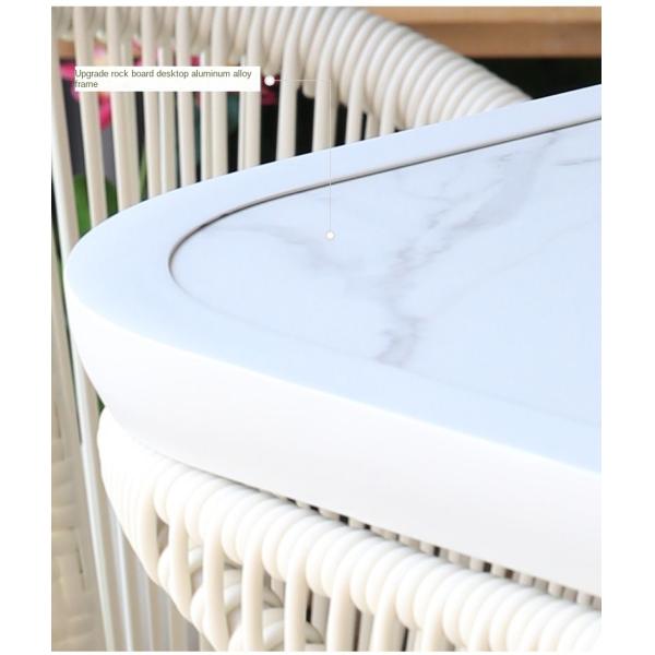 Soft Doll Cotton Cushion Contemporary Style 3Piece Outdoor Patio Table and Chair Set