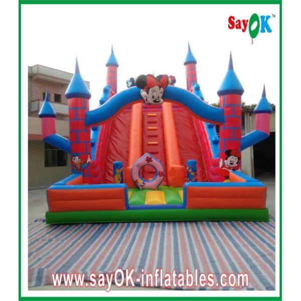 Красный PVC скольжения воды 0.5mm мыши Mickey раздувной L6 x W3 x H5m