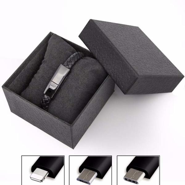 Fast Usb Leather Charging Cable , Bracelet Data Charging Cable CFT-B21