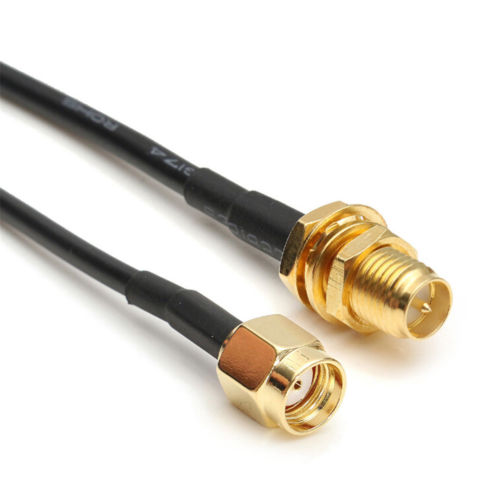 WLAN Wireless Router Coaxial Cable Assemblies Antenna RP-SMA Male To Female Connector