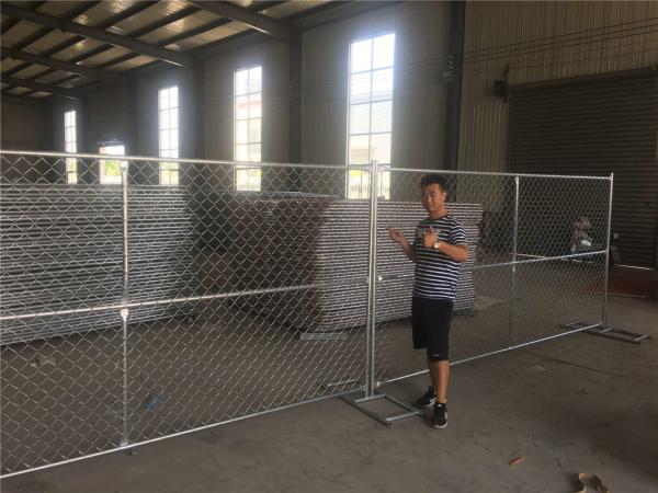 chain link temporary construction fence panels 6FT X 10F Mesh 2 3/8  x 2 3/8 ( 60mm x 60mm ) x 12 gauge wire
