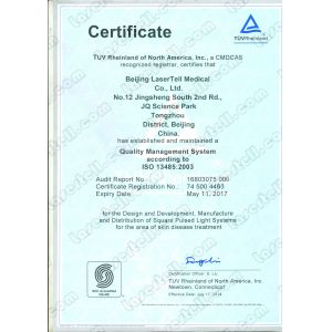 Beijing LaserTell Medical Co., Ltd. Сертификации