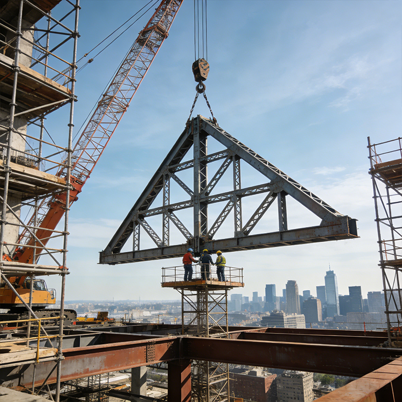 Wind Resistance Commercial Steel Structure For Prefabricated Commercial Projects