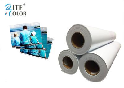 42 papel lustroso da foto da largura RC, rolo branco do papel fotográfico do Inkjet