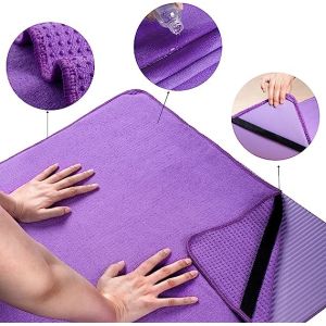 Wholesale Eco-friendly Yoga Towel Anti Slip Quick Dry Custom Colourful Natural Microfiber Yoga Mat Towel