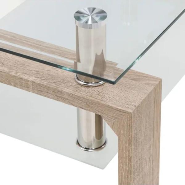 Нордическим современным прямоугольным большим стеклянным верхним модернизированный журнальным столом OEM дизайна