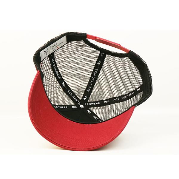 Adults Or Kids 5 Panel Trucker Cap / 3D Embroidered Mesh Hats Size 58-60cm
