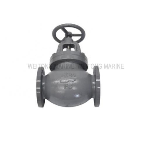 Reliable Marine Valve , Cast Iron 10K Globe Valve JIS F7307 With Handle Wheel
