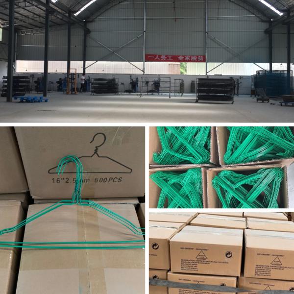 40.5cm 1.9mm Wire Suit Hanger For Dry Cleaner Cold Weather Cloth 10.5kgs Per Box