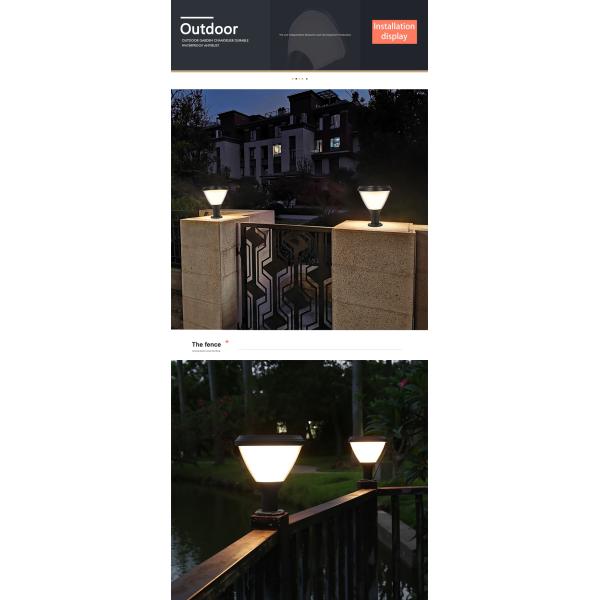Modern Led Fence Deck Light Lantern Column Lamp for Patio Garden Decoration Versatile