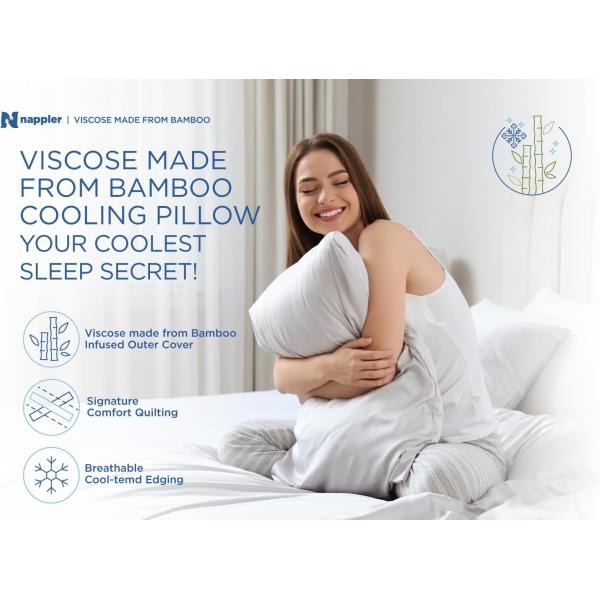 Adjustable Shredded Memory Foam Cooling Pillow for Hot Sleepers Queen Size Fabric