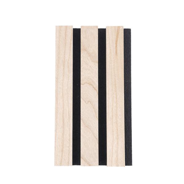 Ceiling Natural Oak Acoustic Slat Wood Wall Panels Fire Retardant