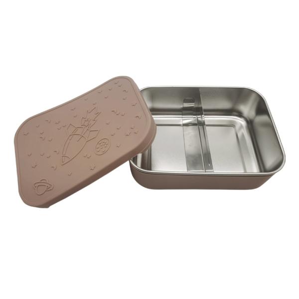 Stainless Steel Lunch Box, Stainless Steel Bento Box, Food Container, Bento Lunch Box with Silicone Lid